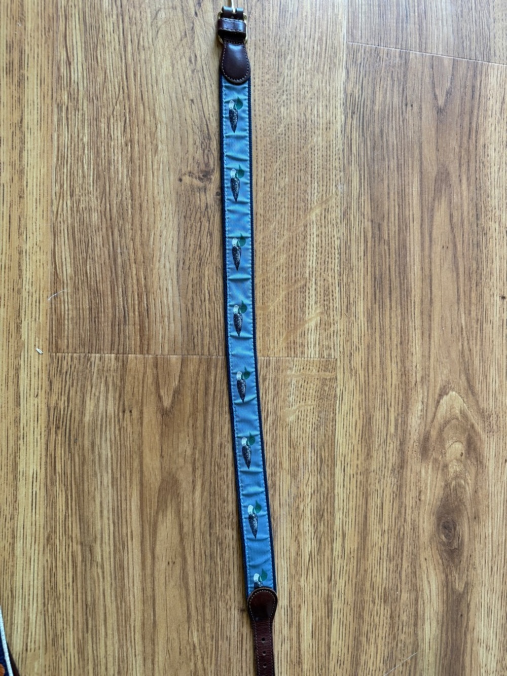 Kids Blue duck Embroidered Belt Strap - Preston New England
